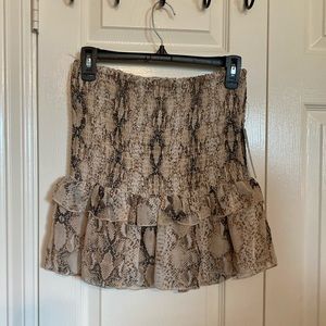 Lulu’s Smocked Snakeskin Skirt